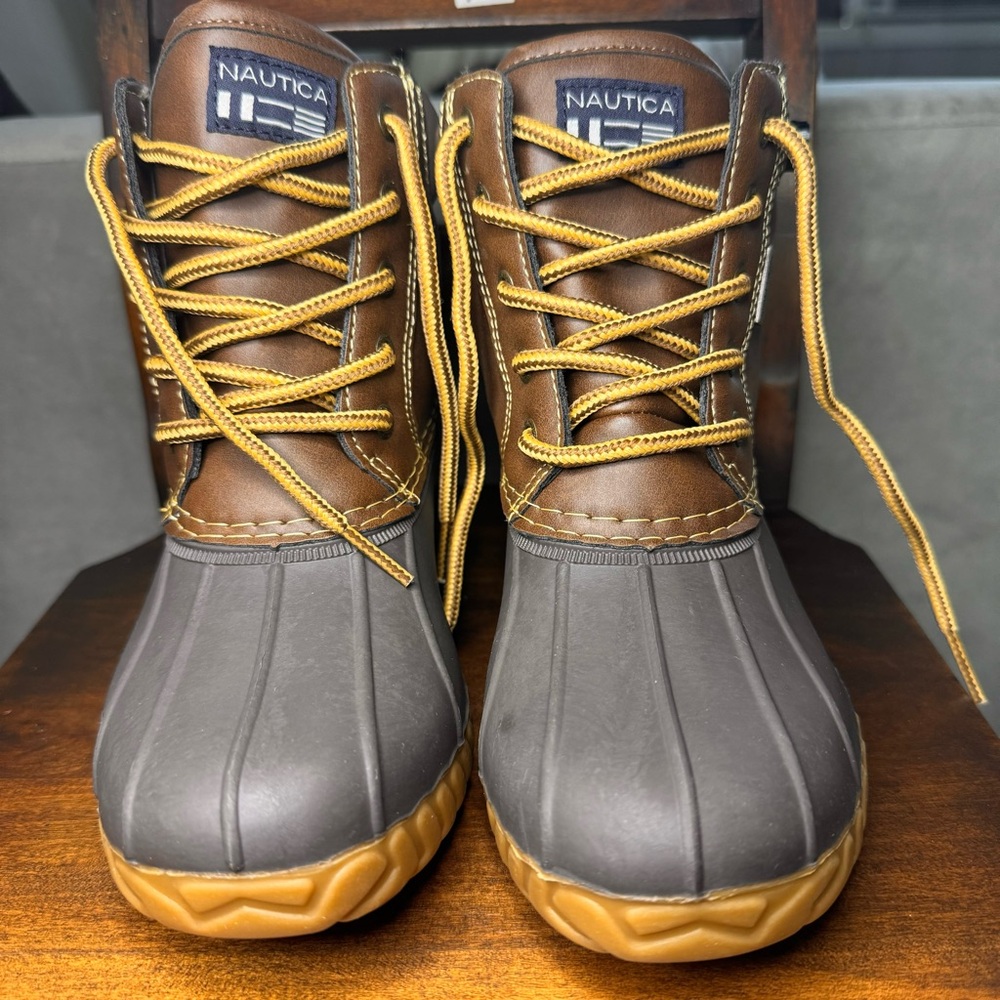 Nautica Kids Duck Boots Size 1 Waterproof Rubber Toe Outdoor Rain/Snow Boot New